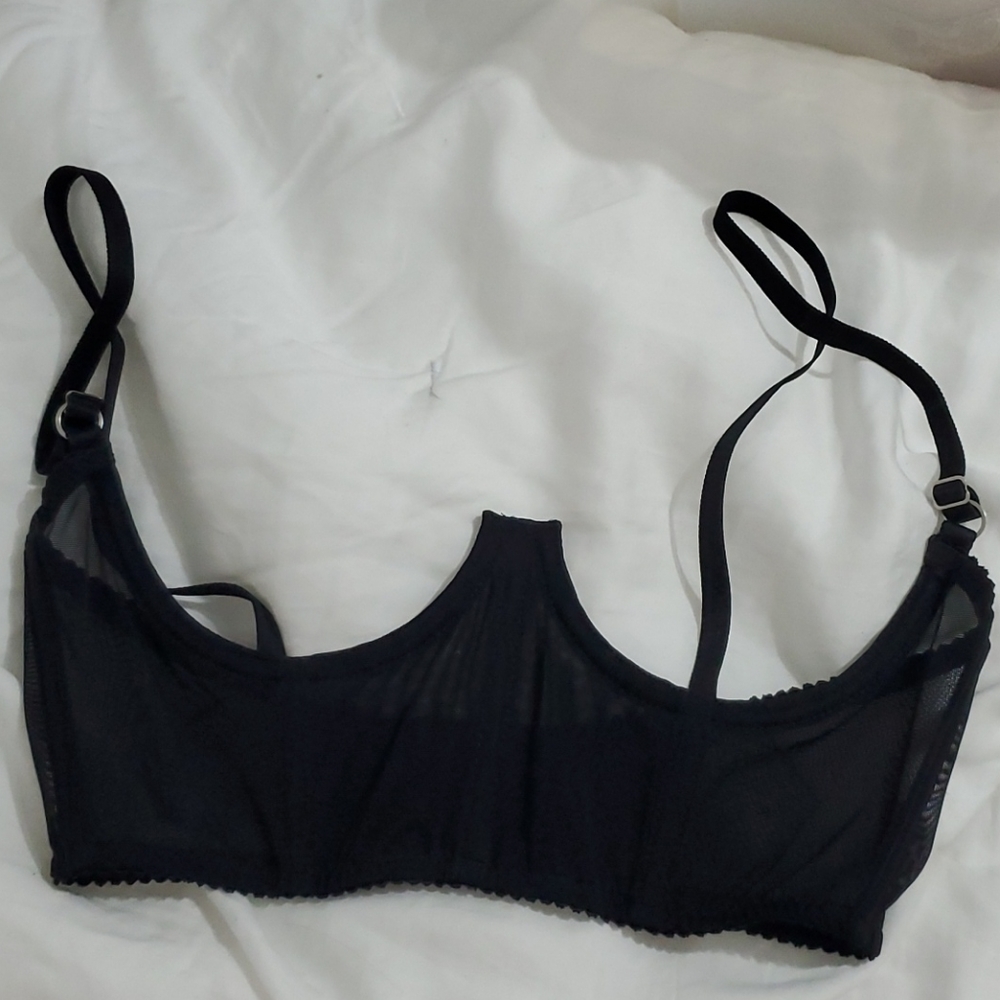 Mesh open underwire bra 30A